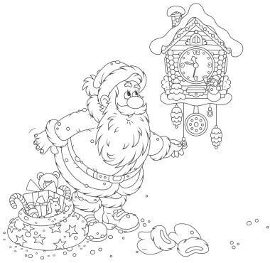 Santa onun guguklu saat kadar sarma