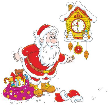 Santa onun guguklu saat kadar sarma