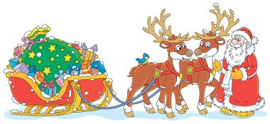 Noel 'den bir gece önce, Noel Baba, kızağında büyük bir çanta dolusu Noel hediyesiyle ren geyikleriyle dünya çapında sihirli bir yolculuğa çıkıyor.