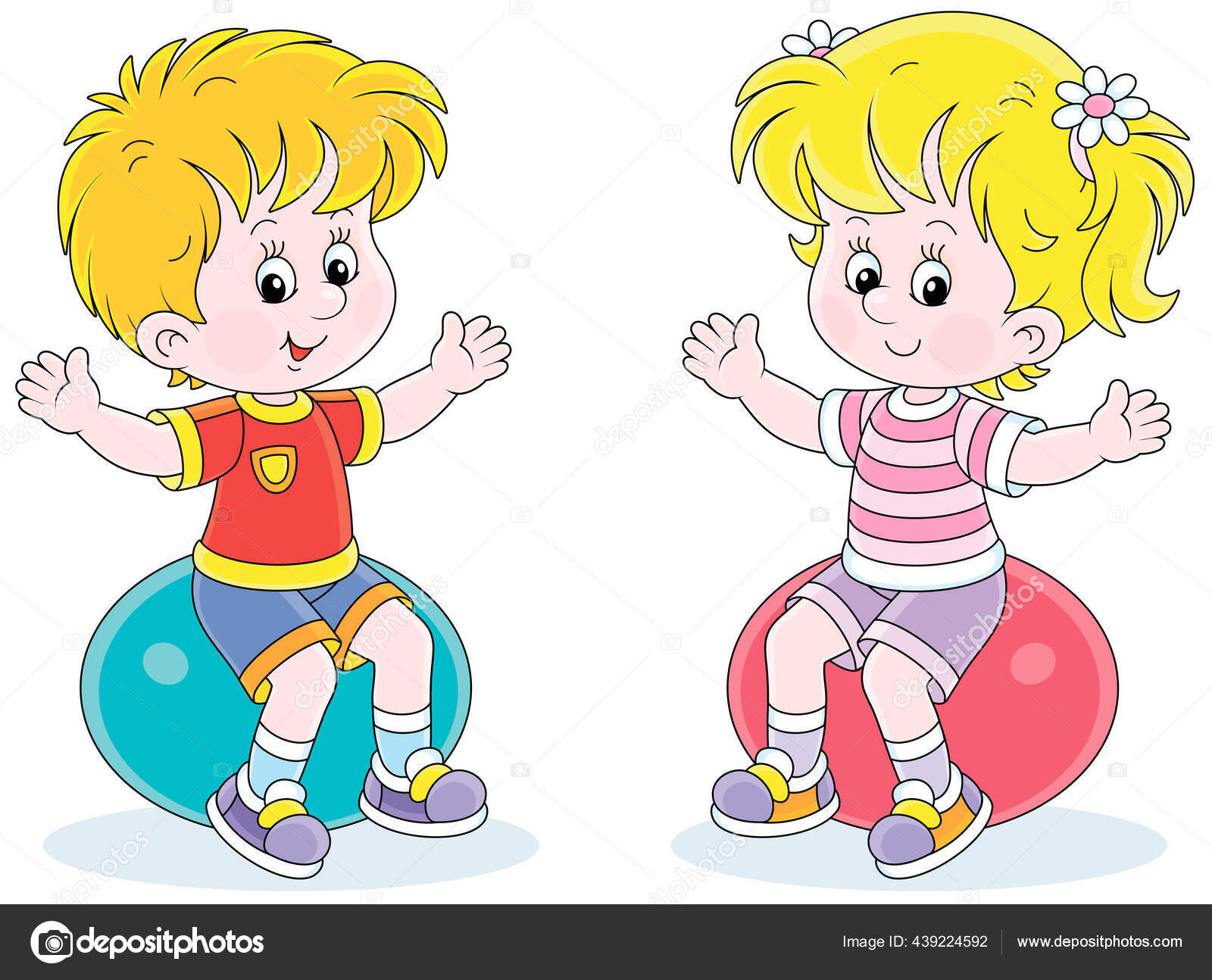 kids workout clipart