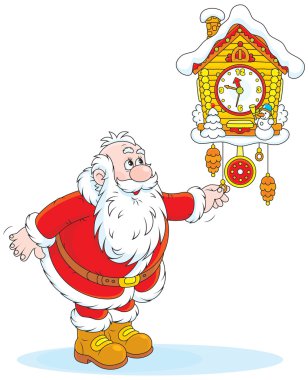 Noel Baba guguklu saat Rüzgar
