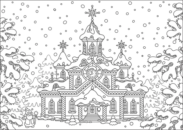 Santa Claus house — Stock Vector