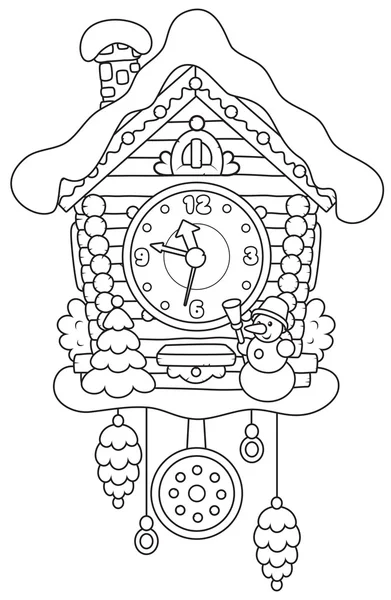 Christmas Cuckoo-Clock — Stock Vector