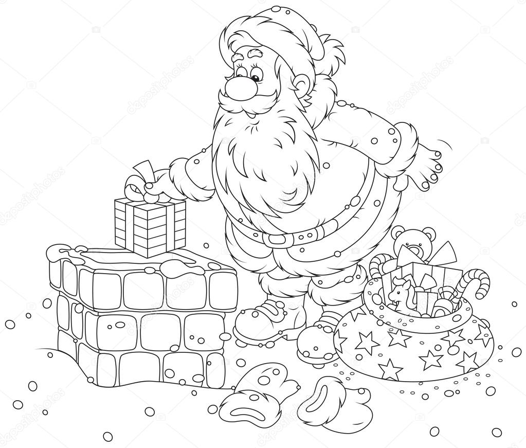 Santa Claus on a housetop