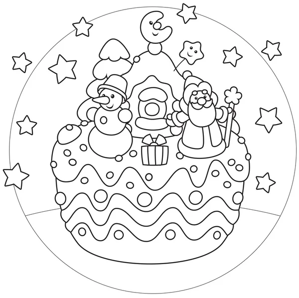 Christmas cake — Stock Vector