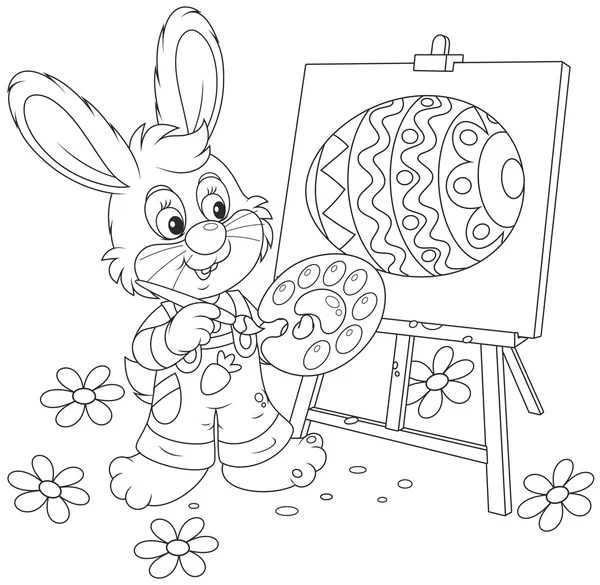 Easter bunny malarz — Wektor stockowy