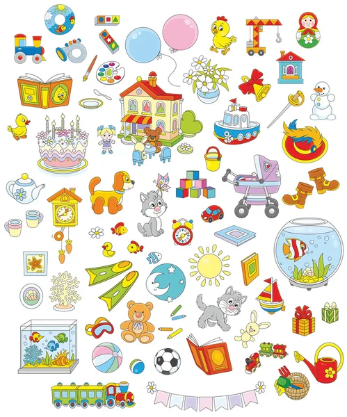 Oyuncaklar, hayvanlar ve kitaplar