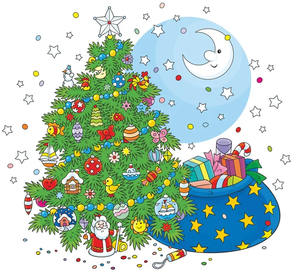 Christmas tree and gifts — Stock Illustration Christmas tree and gifts Royalty Free Stock Illustrations