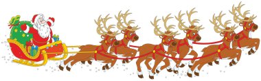 Download Father Christmas Sleigh Free Vector Eps Cdr Ai Svg Vector Illustration Graphic Art