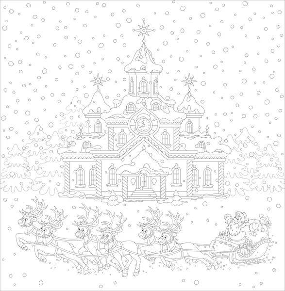 Trineo de Navidad de Santa — Archivo Imágenes Vectoriales