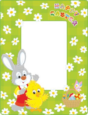 Tavşan ve civciv easter sınırına