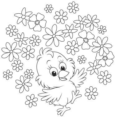 Easter Chick dancing vector Easter Chick dancing vector