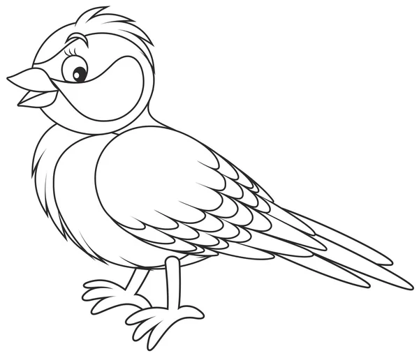 Tomtit pada latar belakang putih Stok Ilustrasi Bebas Royalti