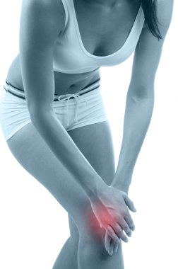 kadının ağrı diz vardır.