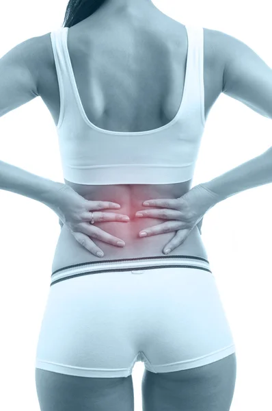 Woman having backache Stock Picture