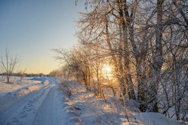 Soğuk bir sabahta güzel bir manzara.