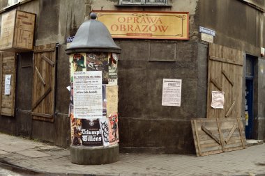 Lodz, Polonya tarihi film müzik, aşkta ve savaşta 18 Ekim 2015 filme için sahneleri ayarla.