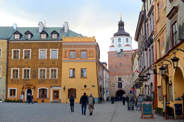 LUBLIN, POLOGNE - 14 NOVEMBRE : Vieille ville de Lublin le 14 novembre 2015 à Lublin, Pologne . — Photo
