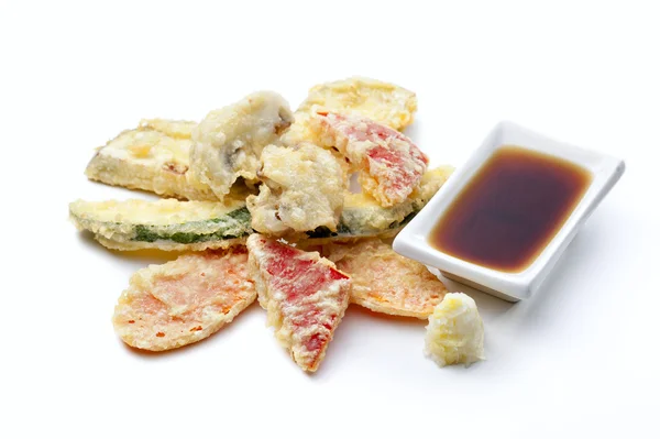 Japanese Tempura with sauce — Stock Photo, Image
