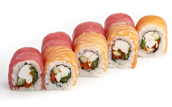 Délicieux rouleaux de sushi — Photo