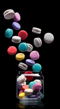 lezzetli Fransız tatlı macarons