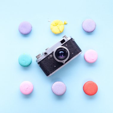 lezzetli Fransız tatlı macarons