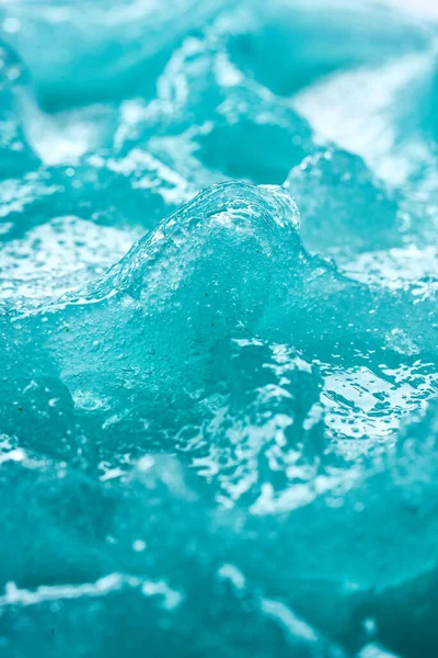 Textura Del Gel Cosmético Azul Líquido Congelado — Foto de Stock