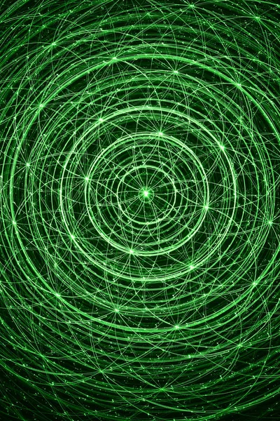 Abstract green digital background made with light brush.