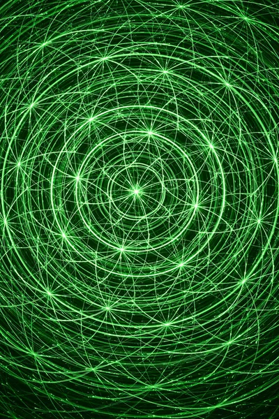 Abstract green digital background made with light brush.