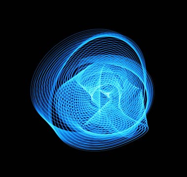 Işık fırçasıyla yapılan soyut çok renkli şekil ve arkaplan.