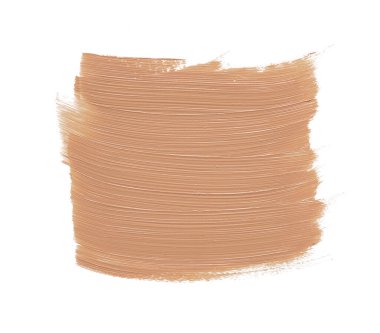 Beyazlar üzerinde izole edilmiş bej renkte renkler ve makyaj temeli dokusu veya akrilik boya