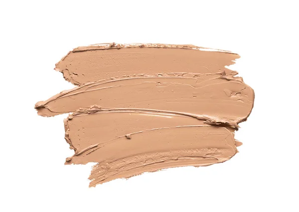 Försiktigt Beige Stroke Och Konsistens Makeup Foundation Eller Akryl Färg — Stockfoto