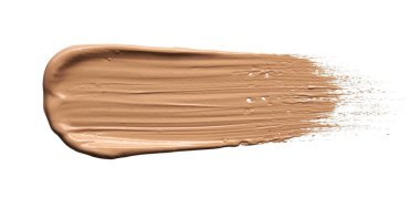 Beyazlar üzerinde izole edilmiş bej renkte renkler ve makyaj temeli dokusu veya akrilik boya