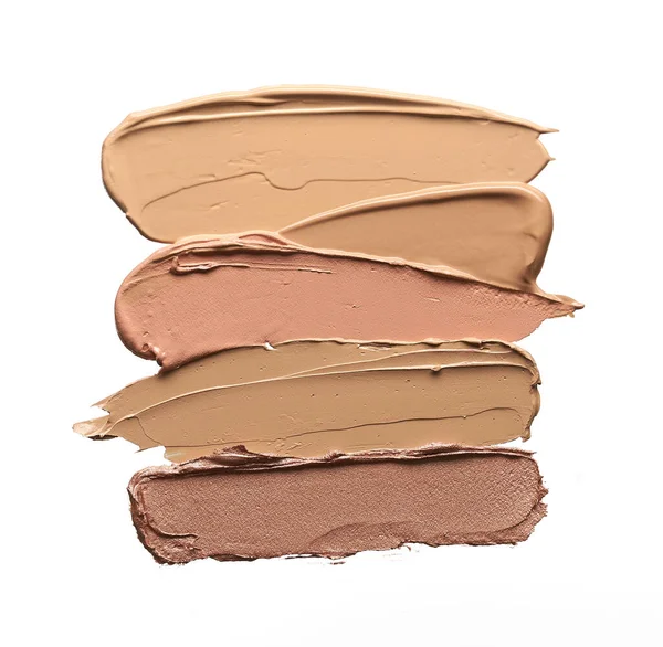 Försiktigt Beige Stroke Och Konsistens Makeup Foundation Eller Akryl Färg — Stockfoto