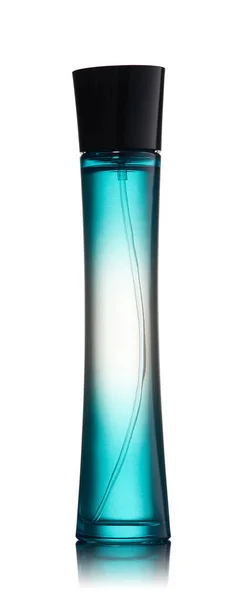 Elegante Tarro Vidrio Diseño Perfume Aislado Sobre Fondo Blanco — Foto de Stock