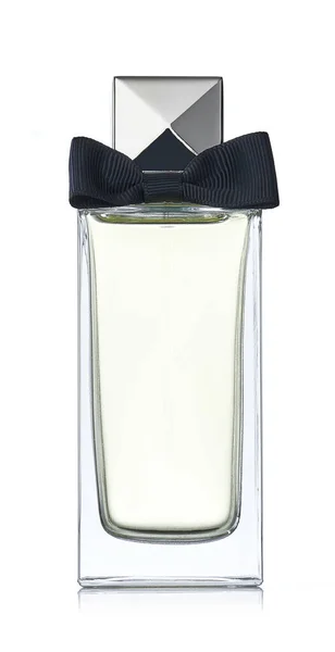 Frasco Vidro Design Elegante Perfume Isolado Fundo Branco — Fotografia de Stock