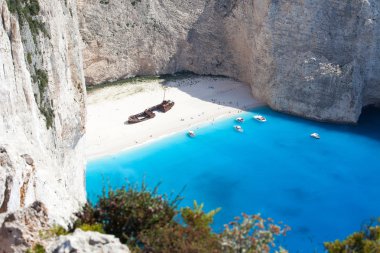 Navagio Beach, Zakynthos, Yunanistan