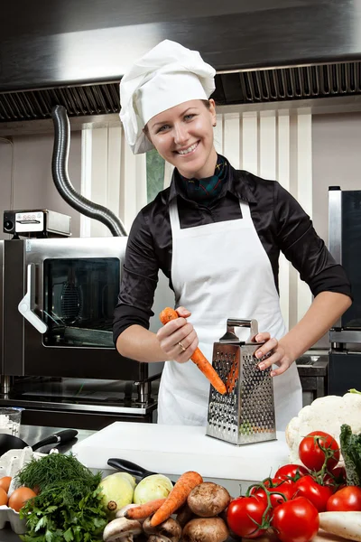 Mulher chef — Fotografia de Stock