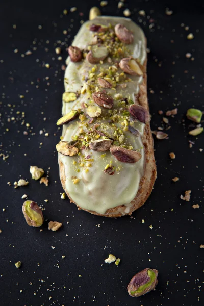 Squisita crema dolce eclair — Foto Stock