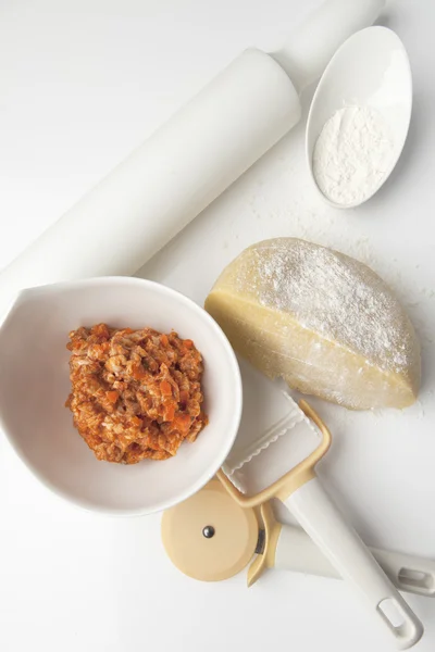 Cooking ingredients for ravioli — Stock Photo, Image
