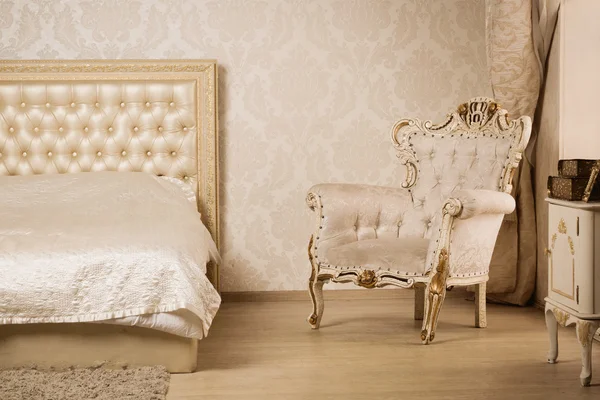 Interno di una camera da letto in stile vintage — Foto Stock