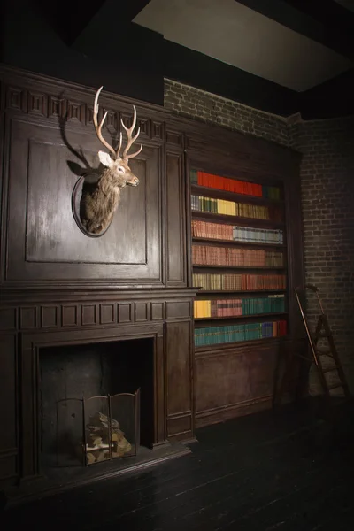 Классическая библиотека в викторианском стиле — стоковое фото