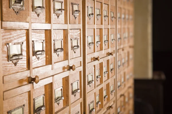 Um catálogo de bibliotecas — Fotografia de Stock