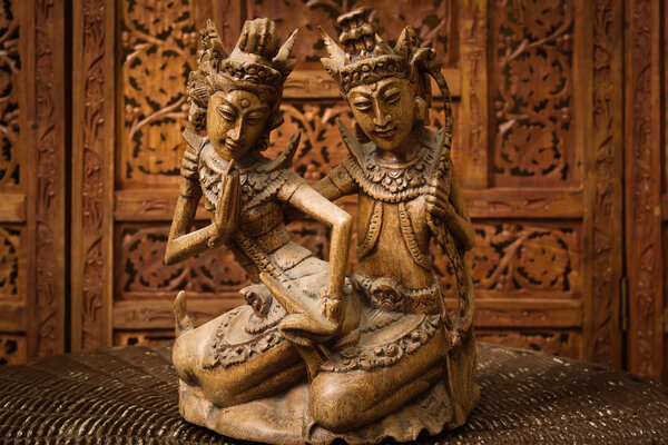 a figurine of the hindu goddess 