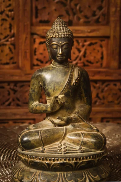 A bronz szobor a Buddha — Stock Fotó