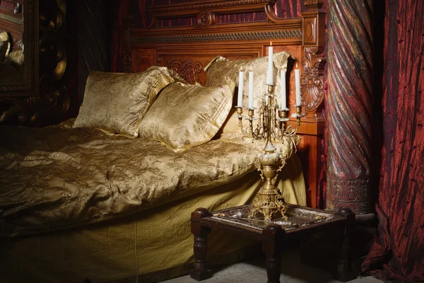 Bir vintage tarzı yatak odası iç — Stok fotoğraf