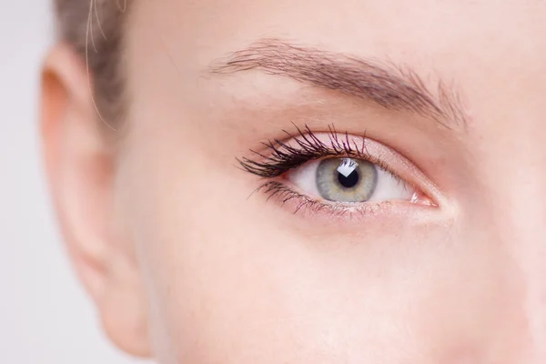 Macro image of woman's eye. — Stock Photo, Image