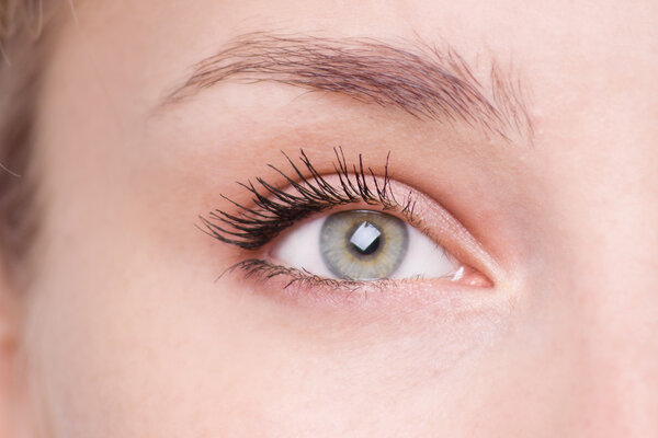 Macro image of woman's eye.