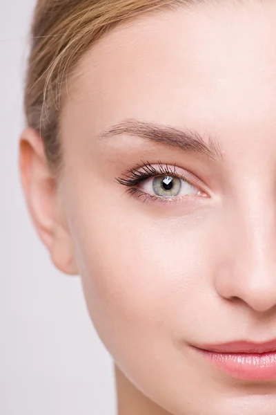 Macro image of woman's eye. — Stock Photo, Image