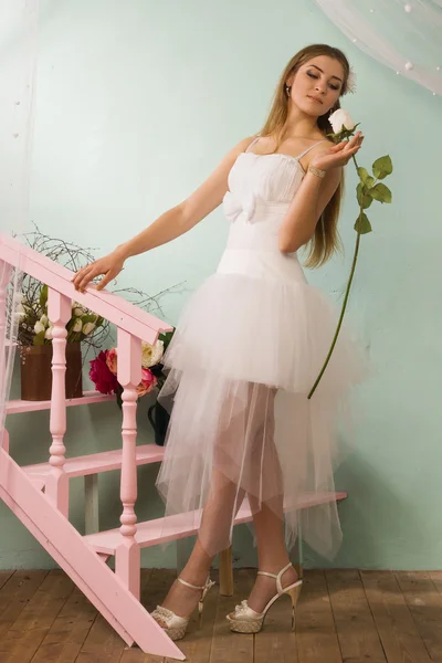 Sposa in un boudoir — Foto Stock